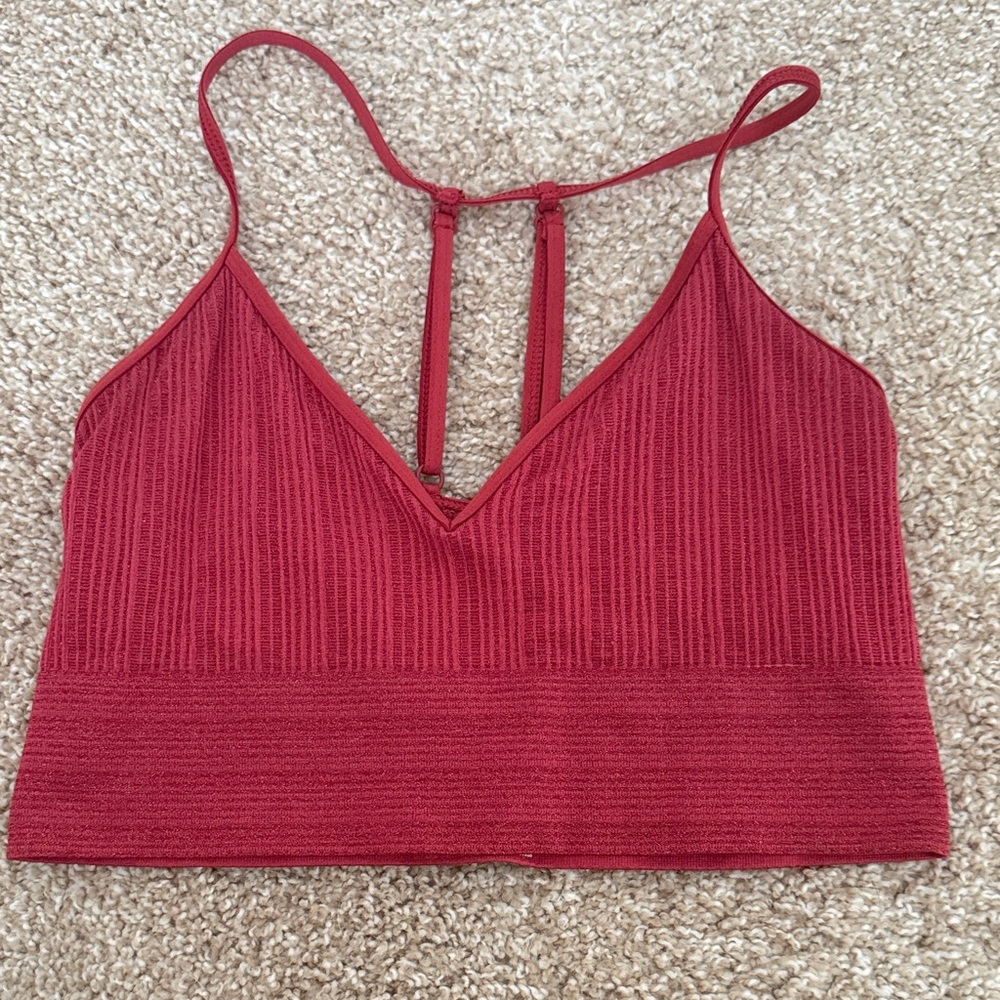 Red Strappy Crop Top/Bralette